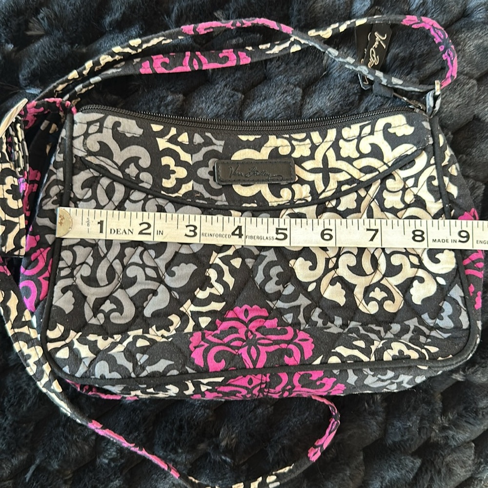 Vera Bradley Black and Pink Patterned Crossbody Women's Bag - Picture 15 of 16